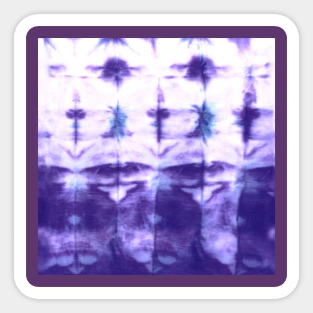 Purple Shibori Stripes Sticker by Carolina Díaz